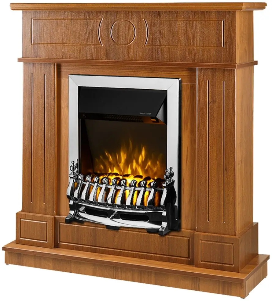 Каминокомплект Ambasador с очагом Galileo Silver (Brown)