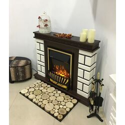 Каминокомплект Nazarii mini с очагом Meridian Thumb