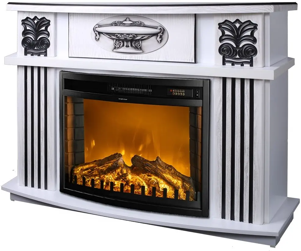 Каминокомплект Art Flame Rim mini с очагом Zakynthos (White)