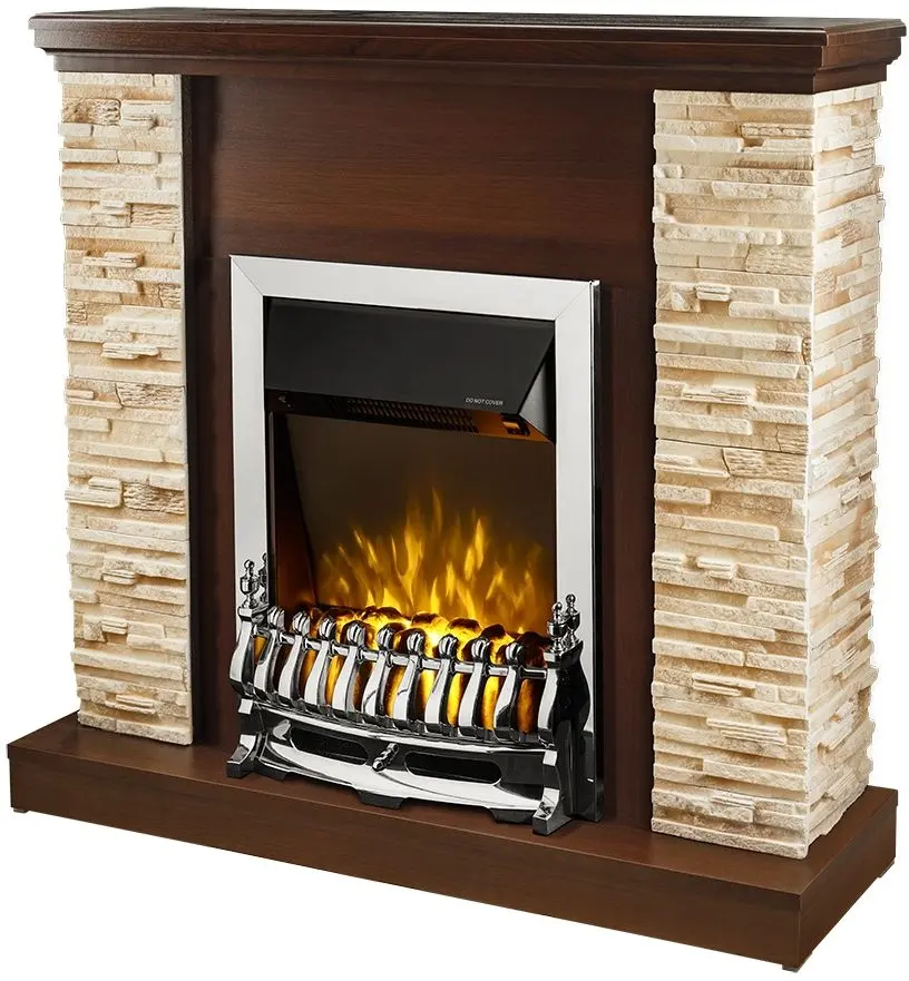 Каминокомплект Rock с очагом Galileo Silver (Wenge)