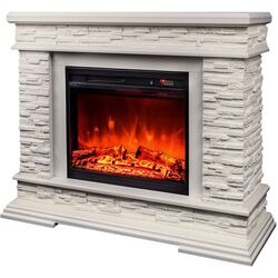 Semineu Stone cu focar Lorance (White)