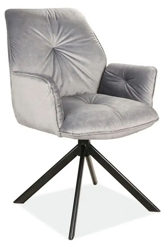 Fotoliu Signal Boogie II Velvet Bluvel 14 (Grey/Black)