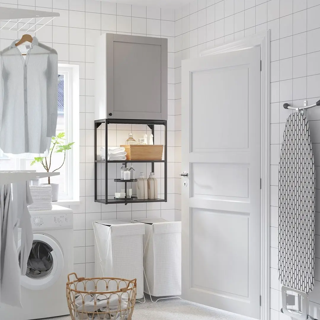 Система хранения Ikea Enhet 60x32x150 (Антрацит/Серый)