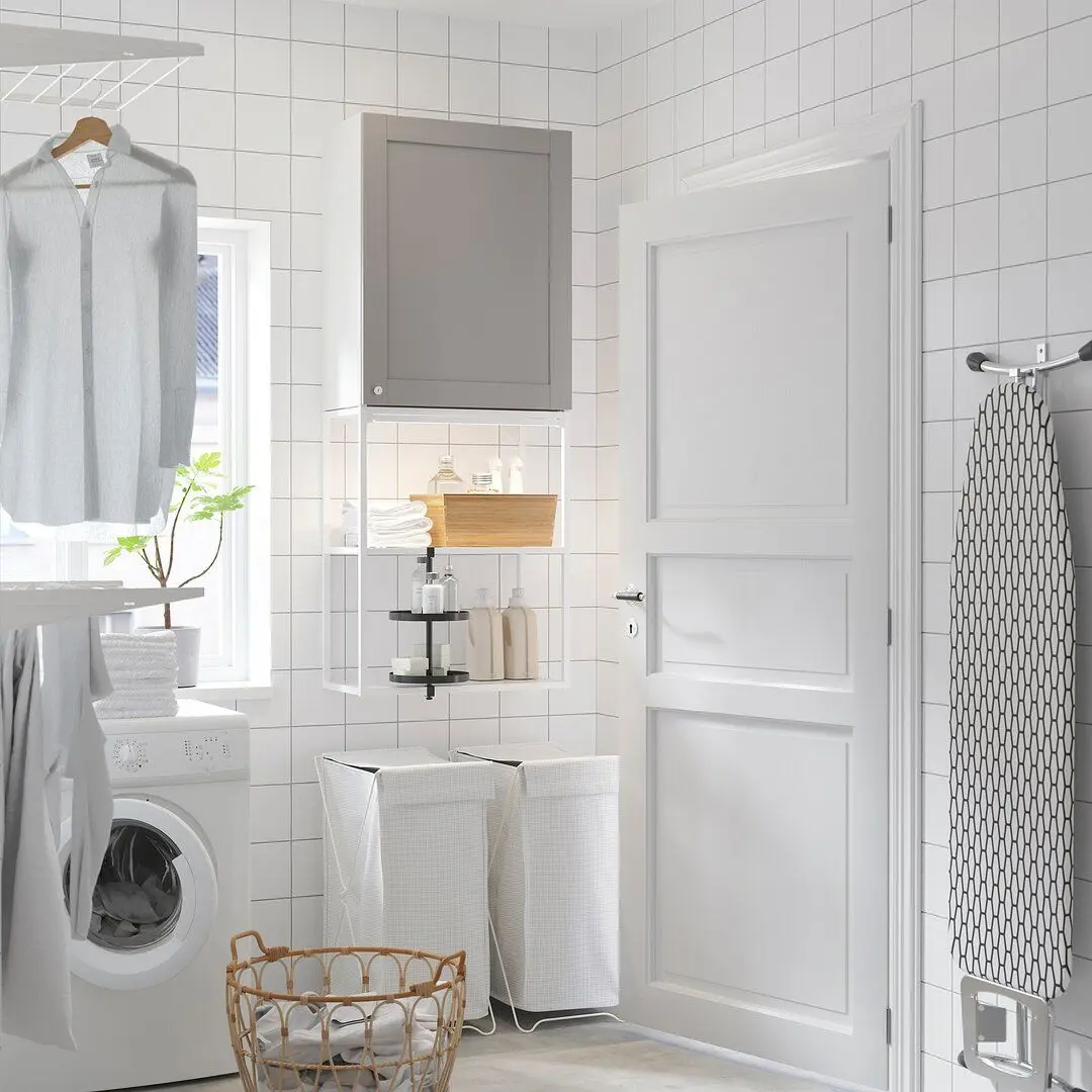 Система хранения Ikea Enhet 60x32x150 (Белый/Серый)