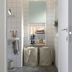 Система хранения Ikea Enhet 60x32x150 (Белый/Светло-серо-зеленый)