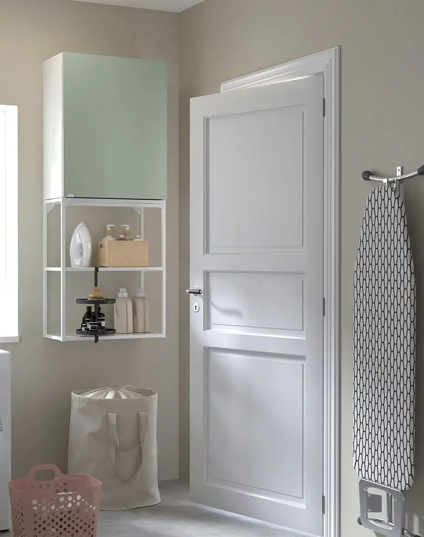 Система хранения Ikea Enhet 60x32x150 (Белый/Светло-серо-зеленый) - 2