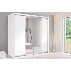 Шкаф-купе Modern Braun Top 4 238x210x60 2 зеркала/2 ДСП (White)