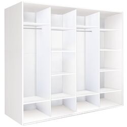 Шкаф-купе Modern Braun Top 4 238x210x60 2 зеркала/2 ДСП (White) Thumb