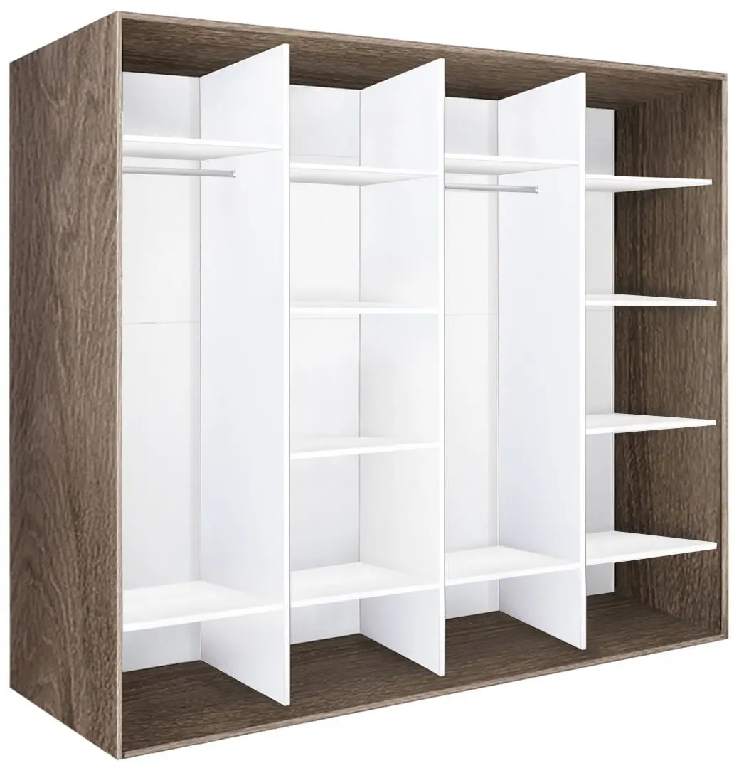 Dulap-cupe Modern Braun Top 4 238x210x60 2 oglinzi/2 PAL (Vintage Oak)