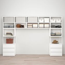 Шкаф Ikea Platsa/Fonnes 7 дверей/6 ящиков 300x42x201 (Белый) Thumb