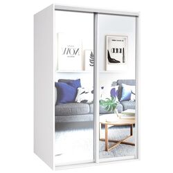 Dulap-cupe Modern Braun Top 2 120x210x60 2 oglinzi (White) Thumb