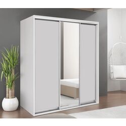 Шкаф-купе Modern Braun Top 3 179x210x60 1 зеркало/2 ДСП (White)