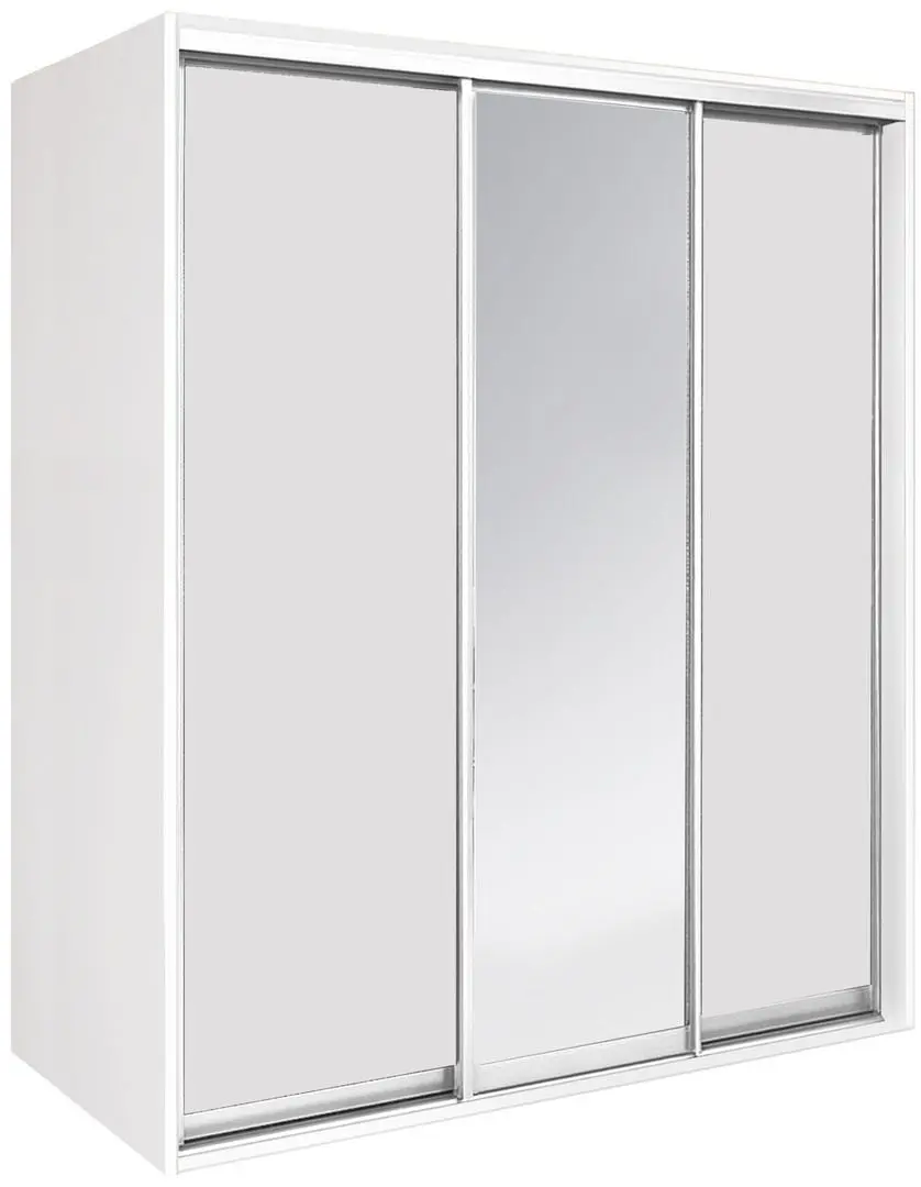 Шкаф-купе Modern Braun Top 3 179x210x60 1 зеркало/2 ДСП (White)