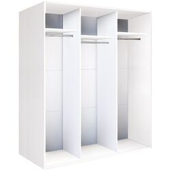 Шкаф-купе Modern Braun Top 3 179x210x60 1 зеркало/2 ДСП (White) Thumb