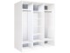 Dulap-cupe Modern Braun Top 3 179x210x60 1 oglinda/2 PAL (White)