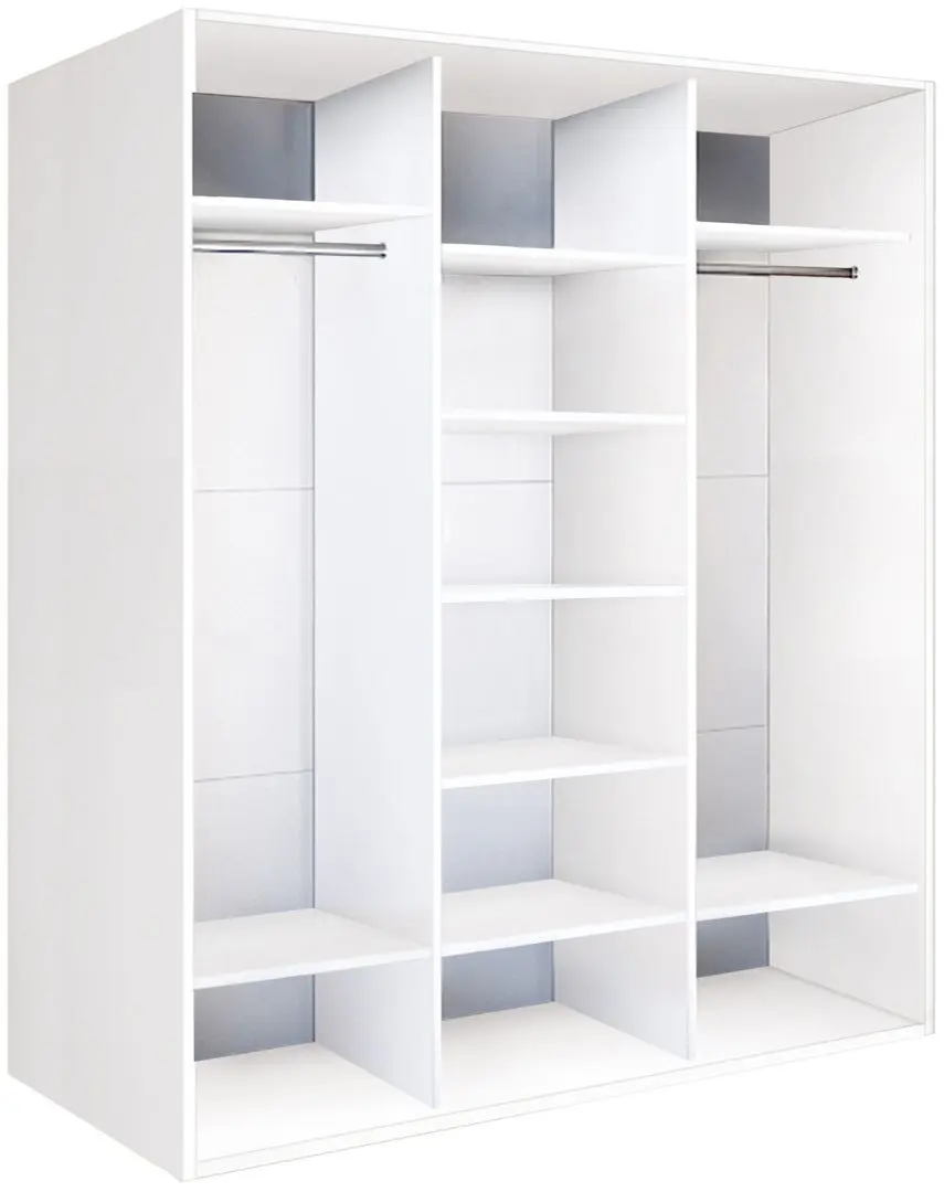Шкаф-купе Modern Braun Top 3 179x210x60 1 зеркало/2 ДСП (White)