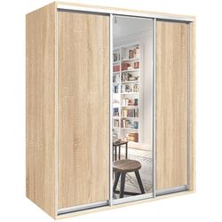 Шкаф-купе Modern Braun Top 3 179x210x60 1 зеркало/2 ДСП (Sonoma Oak) Thumb