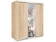 Dulap-cupe Modern Braun Top 3 179x210x60 1 oglinda/2 PAL (Sonoma Oak)