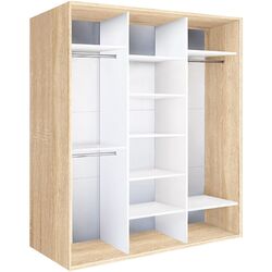 Шкаф-купе Modern Braun Top 3 179x210x60 1 зеркало/2 ДСП (Sonoma Oak) Thumb