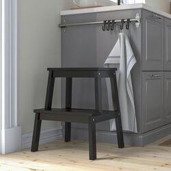 Scaun-scara Ikea Bekvam (Negru)