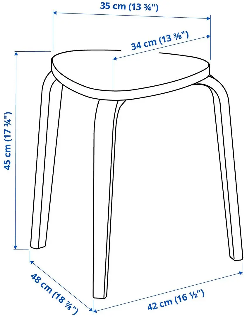 Табурет Ikea Kyrre (Береза)