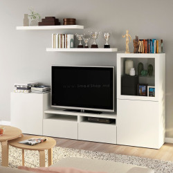 Living Ikea Besta/Lack 240x42x129 (Alb)