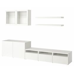 Living Ikea Besta/Lack 300x42x195 (Alb) Thumb