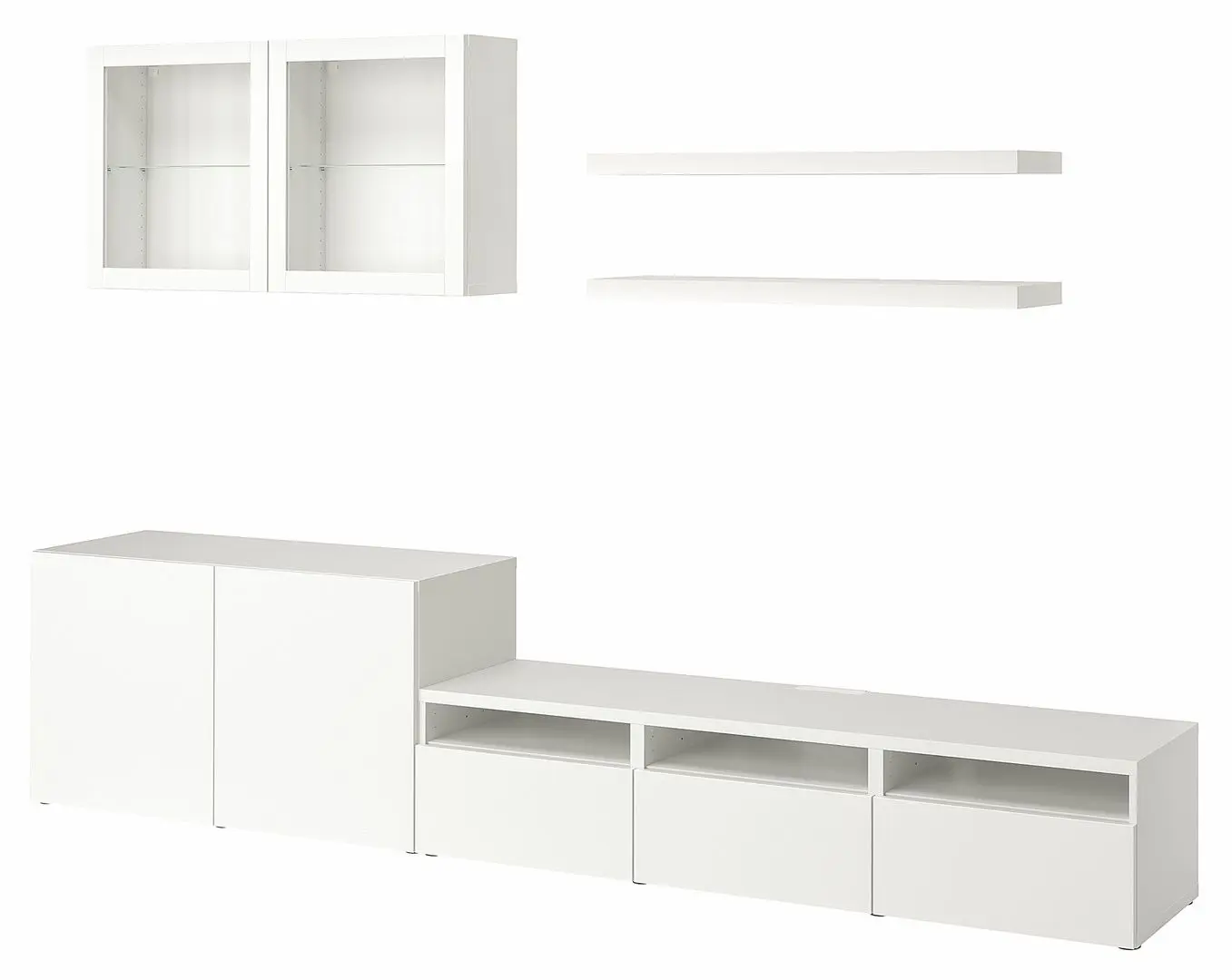 Living Ikea Besta/Lack 300x42x195 (Alb)