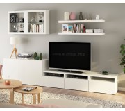 Гостиная Ikea Besta/Lack 300x42x195 (Белый)