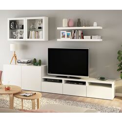 Living Ikea Besta/Lack 300x42x195 (Alb) Thumb