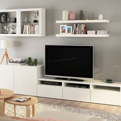 Living Ikea Besta/Lack 300x42x195 (Alb)