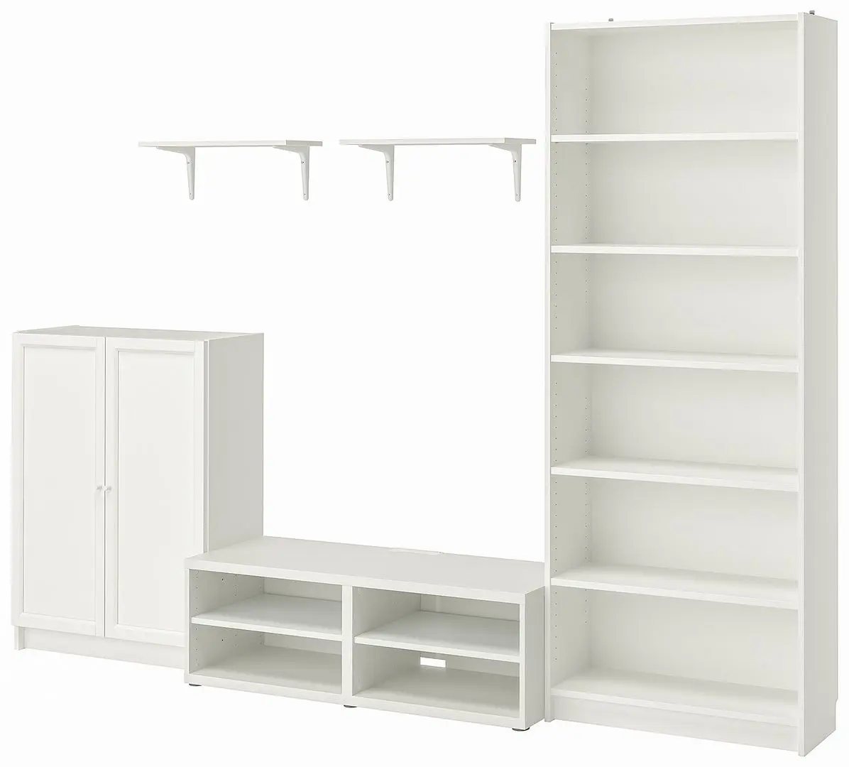 Living Ikea Billy/Besta 280x40x202 (Alb)