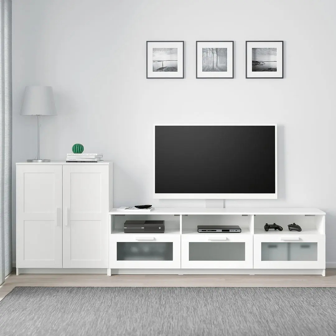 Tumba pentru TV Ikea Brimnes 258x41x95 (Alb)