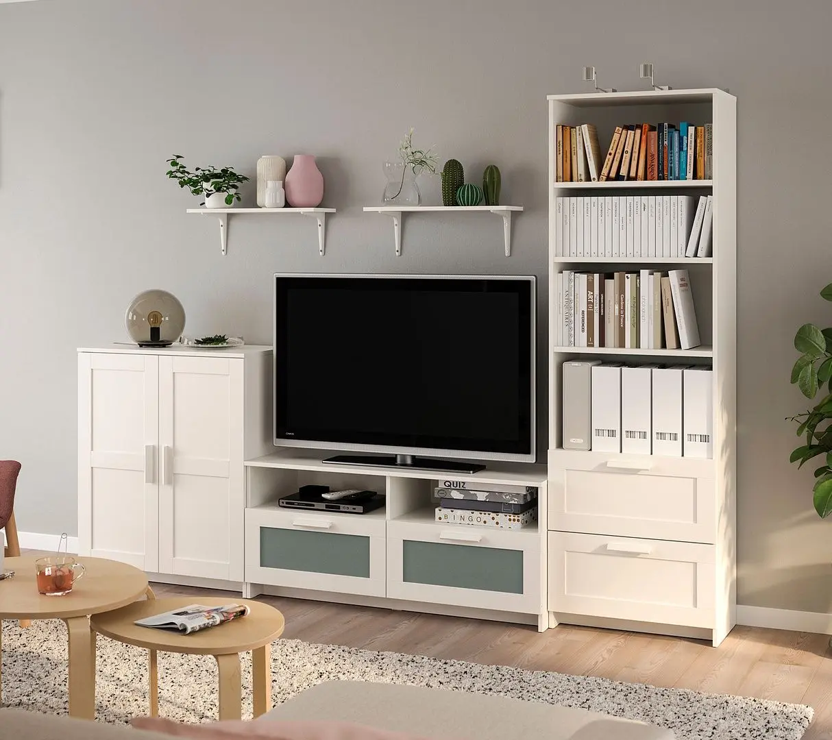 Living Ikea Brimnes/Bergshult 258x41x190 (Alb)