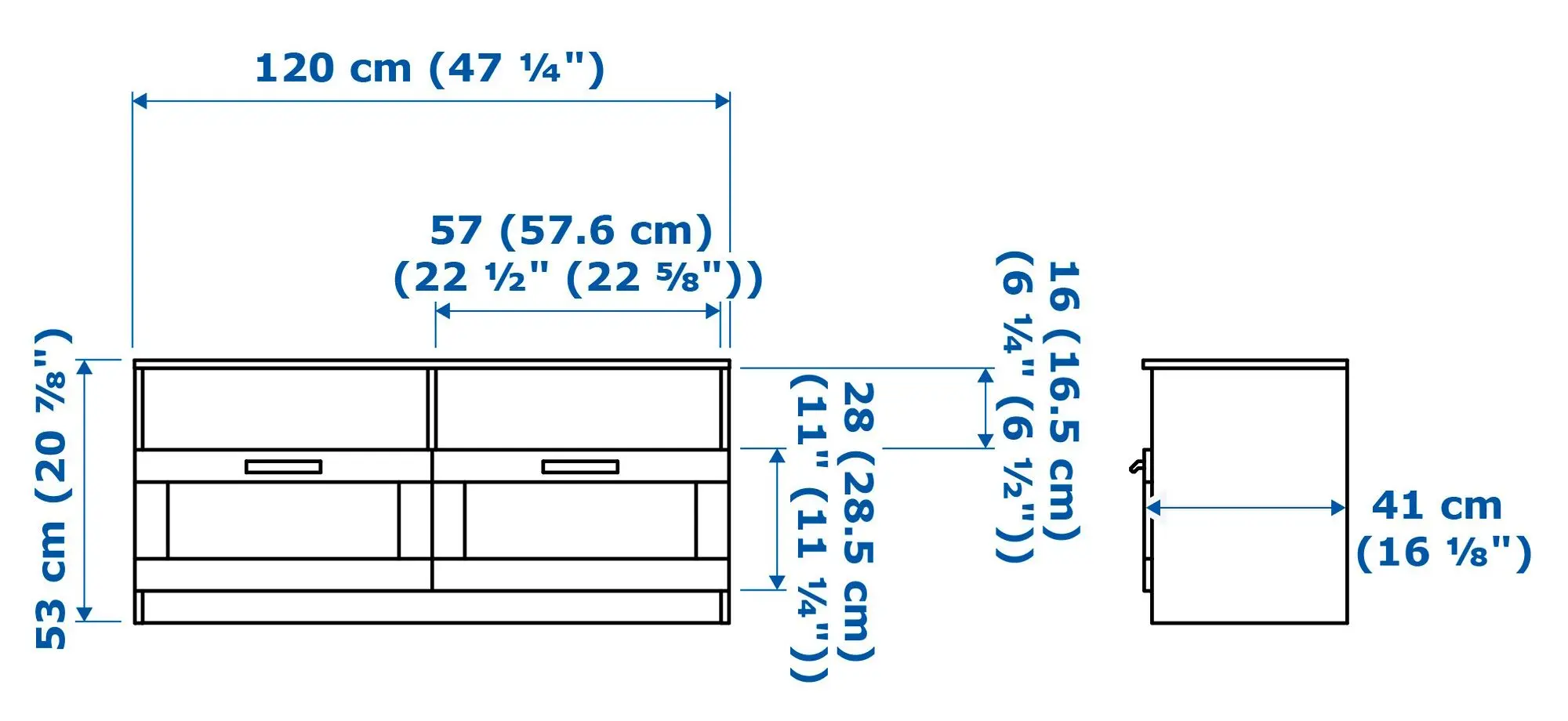 Living Ikea Brimnes/Bergshult 258x41x190 (Alb)