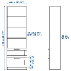 Living Ikea Brimnes/Bergshult 258x41x190 (Alb) Thumb