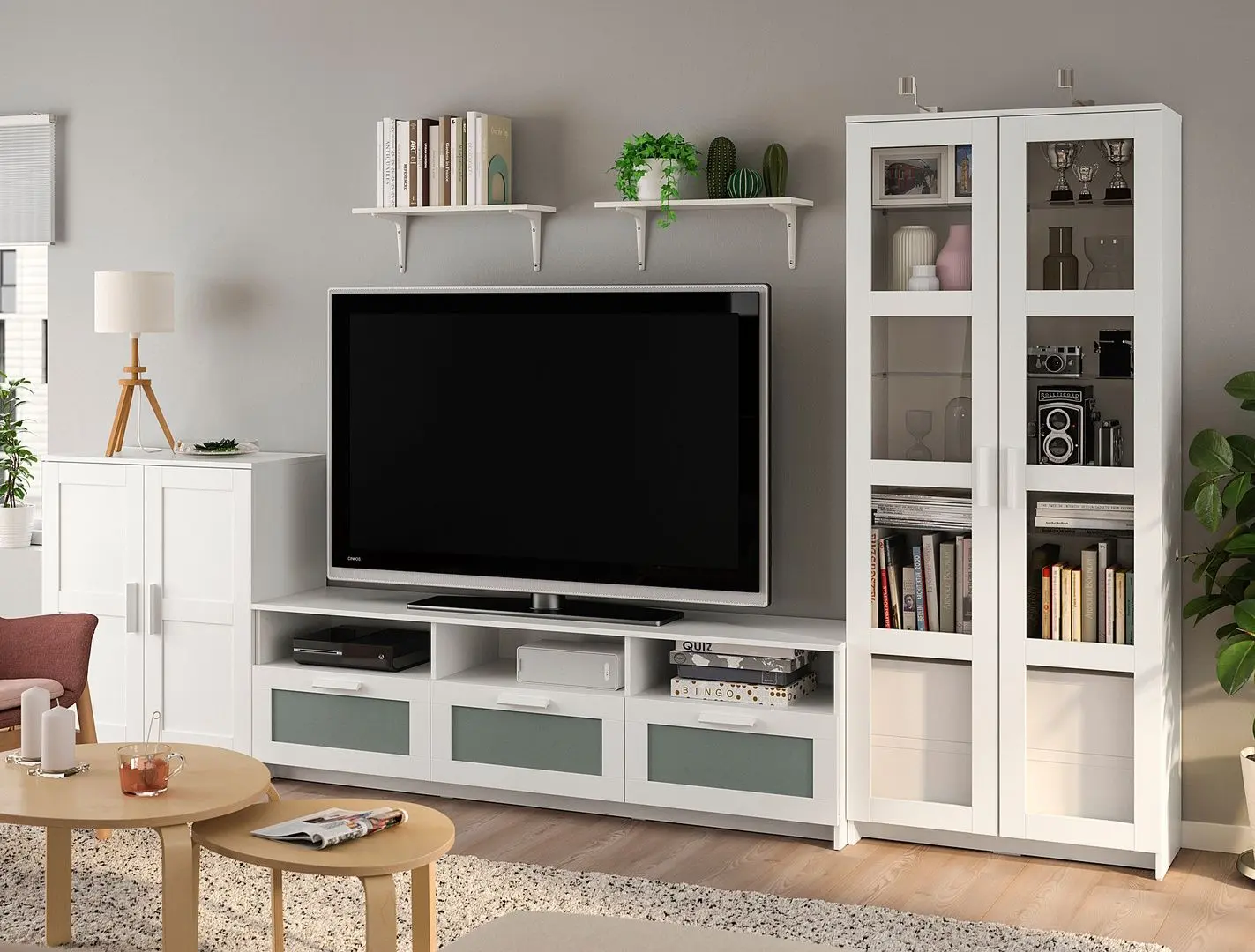 Living Ikea Brimnes/Burhult 338x41x190 (Alb)