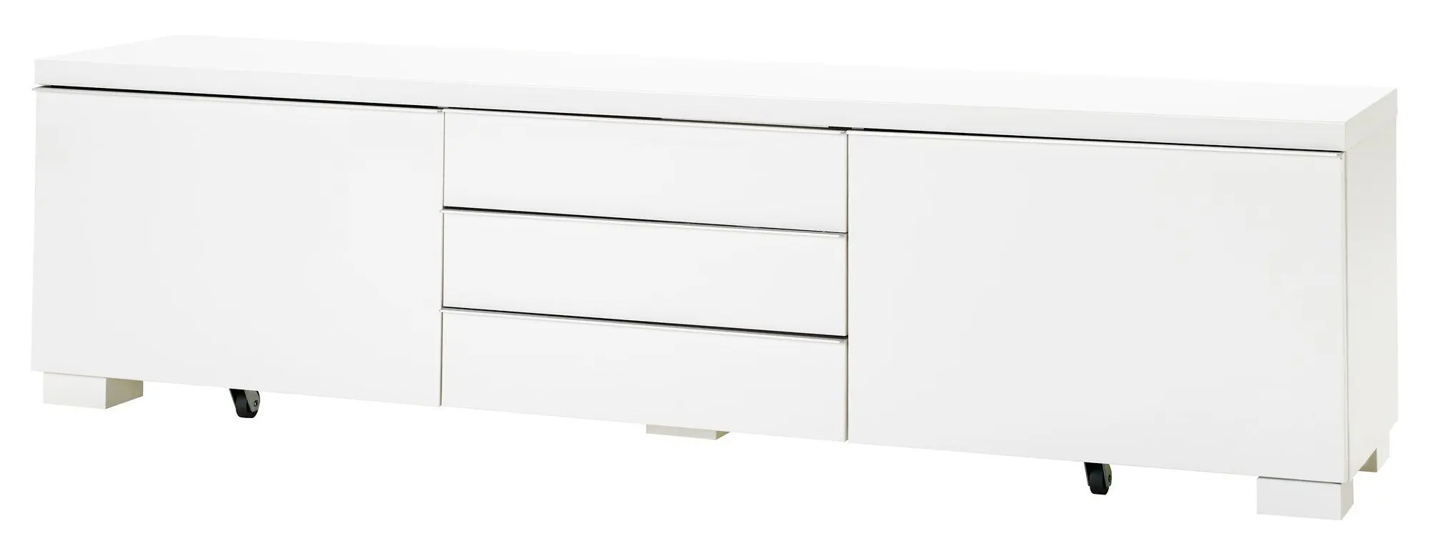 Тумба РТВ Ikea Besta Burs 180x41x49 (Глянцевый Белый)