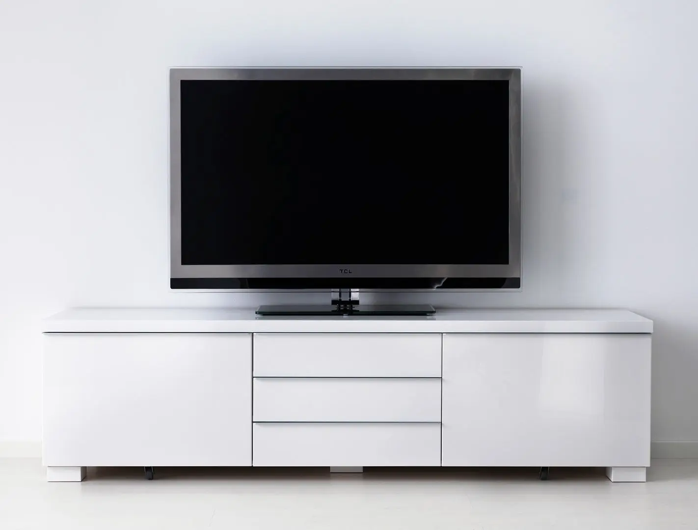 Тумба РТВ Ikea Besta Burs 180x41x49 (Глянцевый Белый)