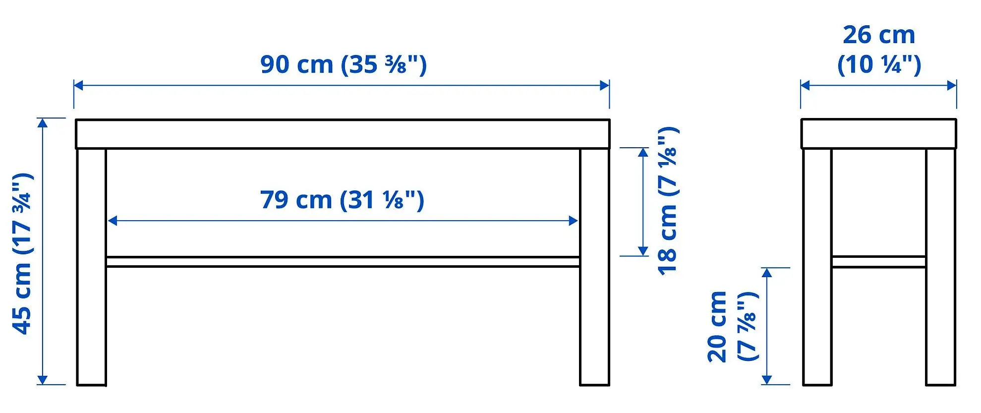 Tumba pentru TV Ikea Lack 90x26x45 (Alb)