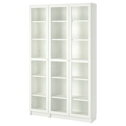 Biblioteca Ikea Billy/Oxberg usi de sticla 120x30x202 (Alb) Thumb