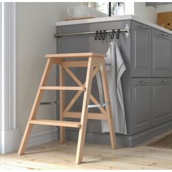 Scaun-scara Ikea Bekvam 3 trepte 63cm (Fag)