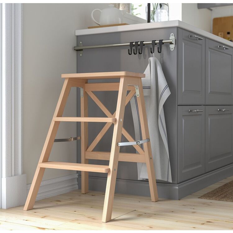 Scaun-scara Ikea Bekvam 3 trepte 63cm (Fag)