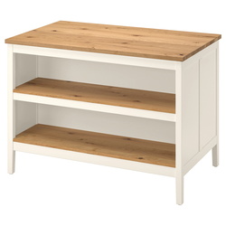 Insula bucatarie Ikea Tornviken 126x77 (Alb/Stejar) Thumb