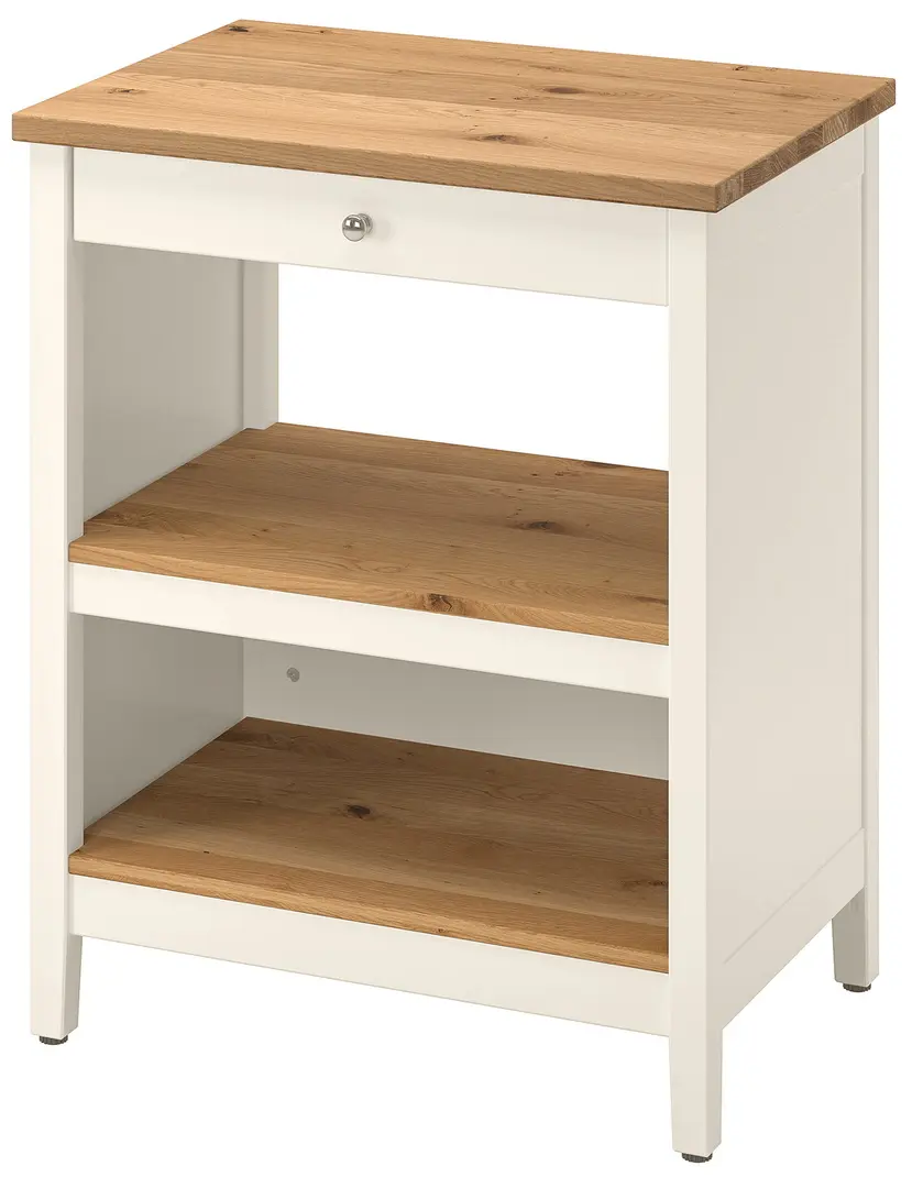 Кухонный островок Ikea Tornviken 72x52 (Белый/Дуб)