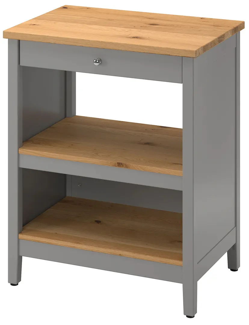Insula bucatarie Ikea Tornviken 72x52 (Gri/Stejar) - 2
