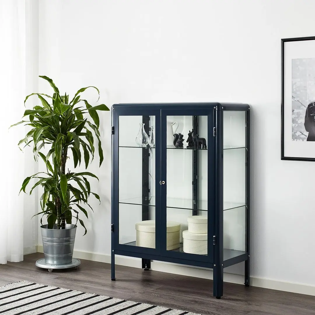 Vitrina Ikea Fabrikor 81x113 (Gri-verde)