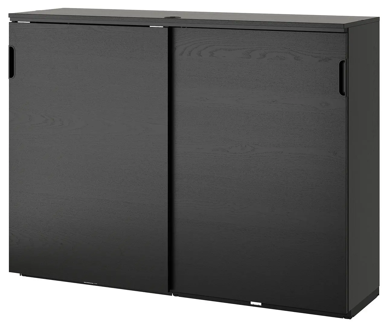 Tumba Ikea Galant usi glisante 160x120 (Furnir Frasin Vopsit Negru)