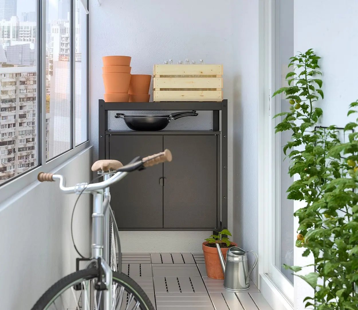 Tumba Ikea Bror 85x40x110 (Negru)