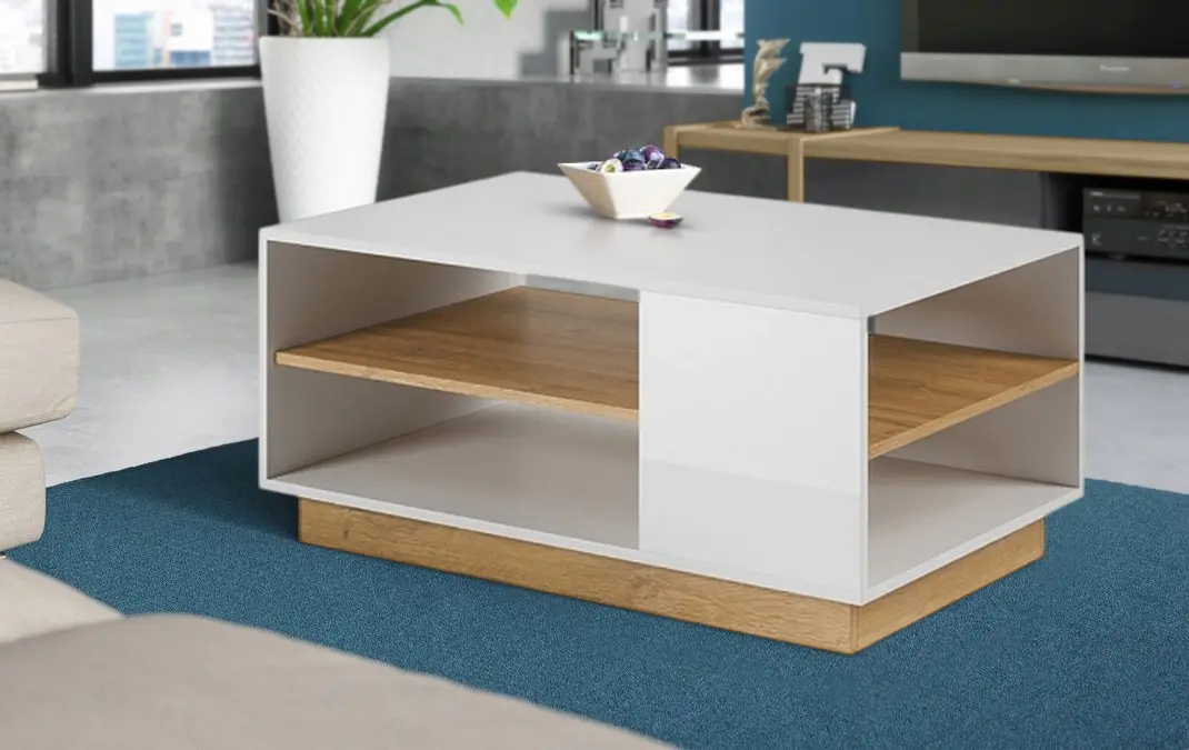 Masa pentru reviste Mobhaus City (White/Grandson Oak)